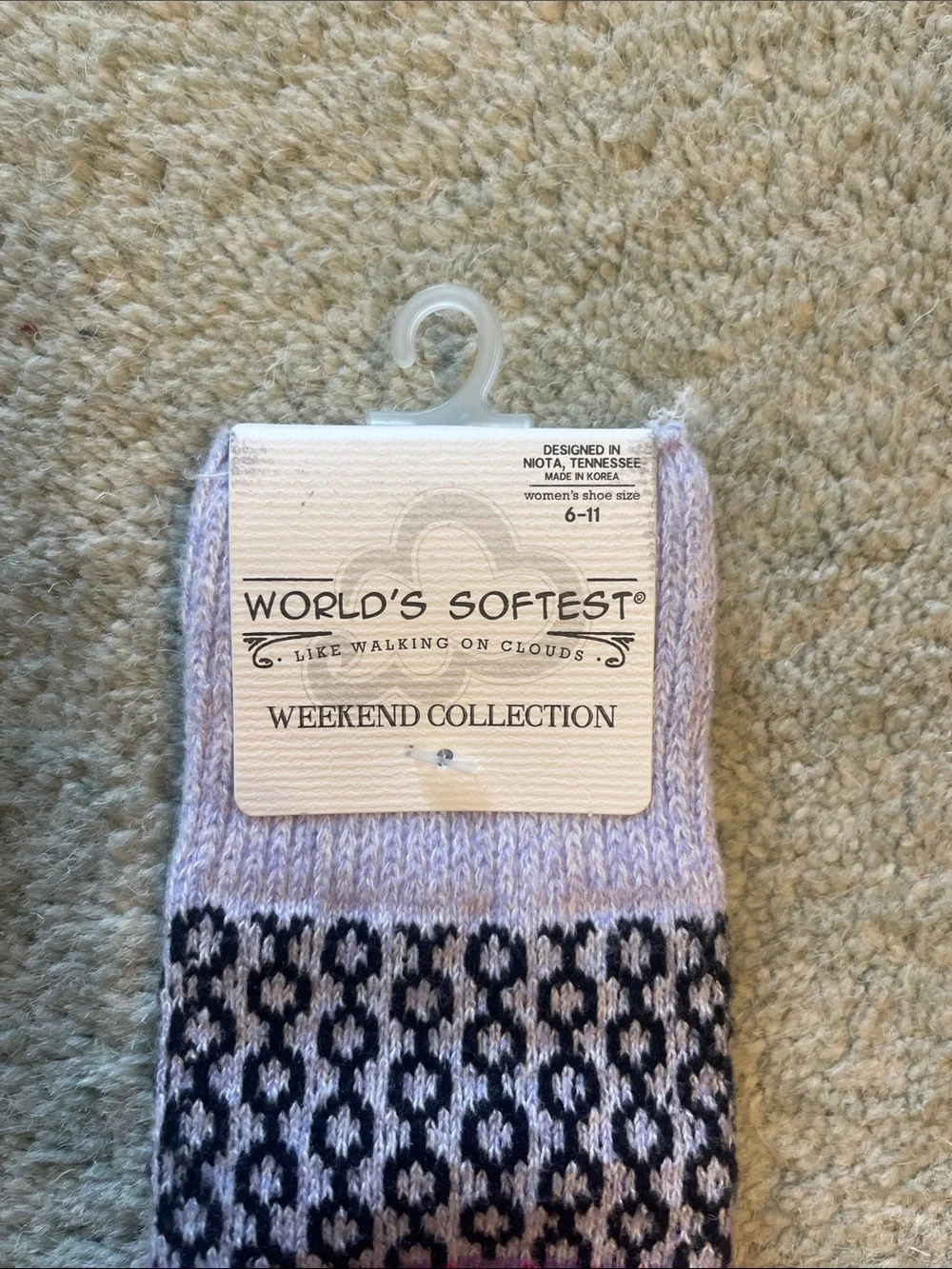 WORLD’S SOFTEST Socks. 2 pair NWT. Women’s shoe size 6-11